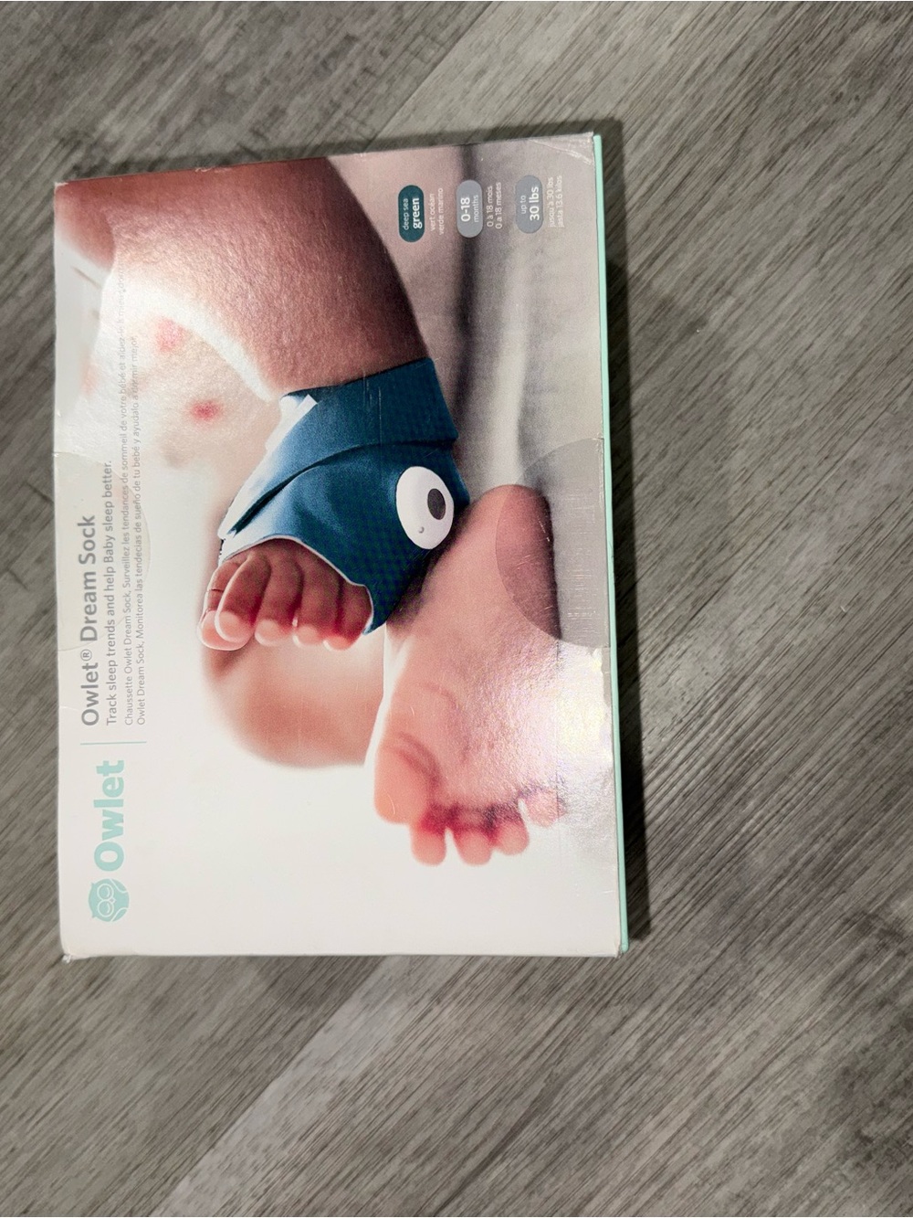 Owlet Dream Sock Baby Sleep Monitor - Teal Blue